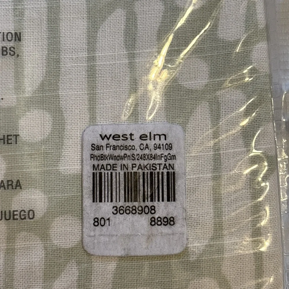West Elm x Rhode Batik Scallop Edge Curtain 48x84